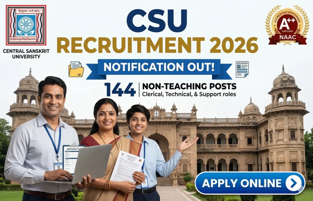 Central Sanskrit University Recruitment 2026