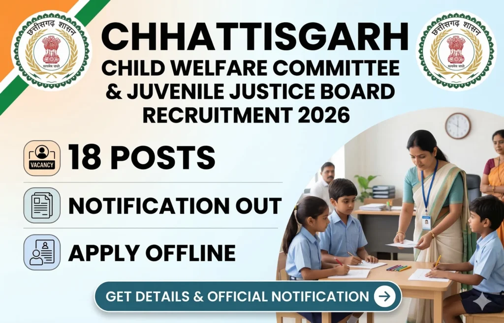 Chhattisgarh Child Welfare Committee and Juvenile Justice Board Recruitment 2026