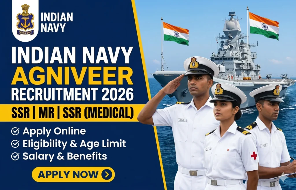 Indian Navy Agniveer SSR, MR & SSR (Medical) Recruitment 2026