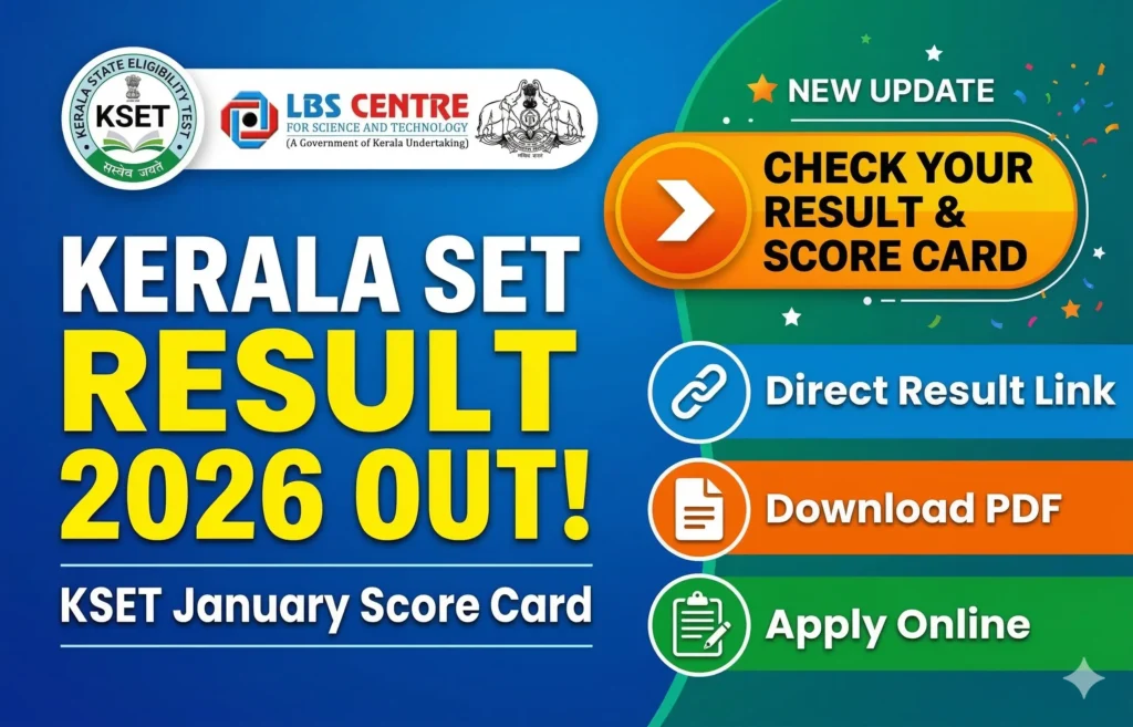 Kerala SET Result 2026 Out