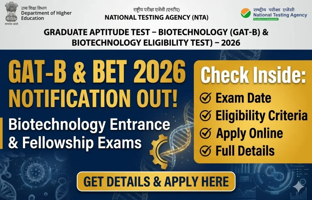 NTA GAT-B & BET 2026 Notification