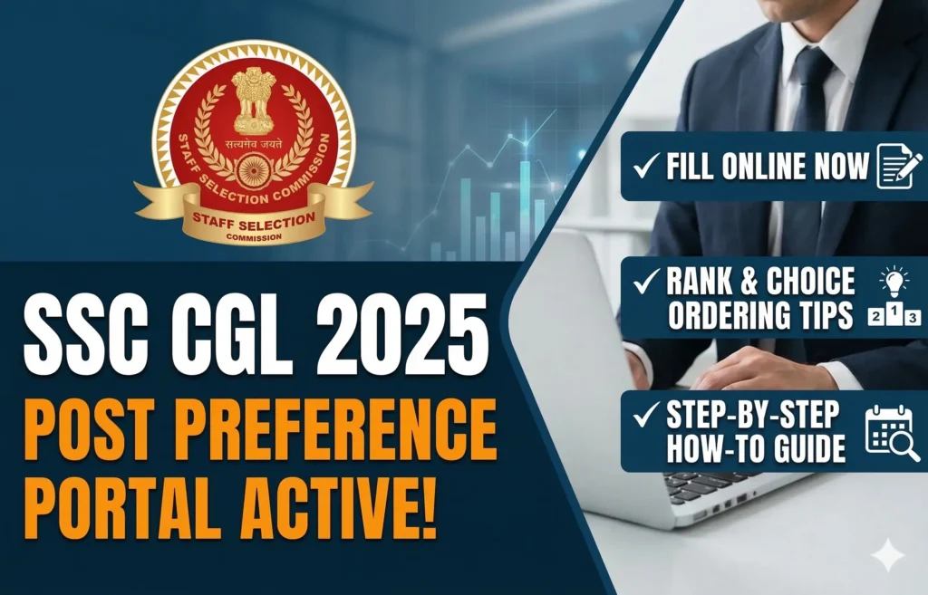 SSC CGL 2025 Post Preference Portal Active