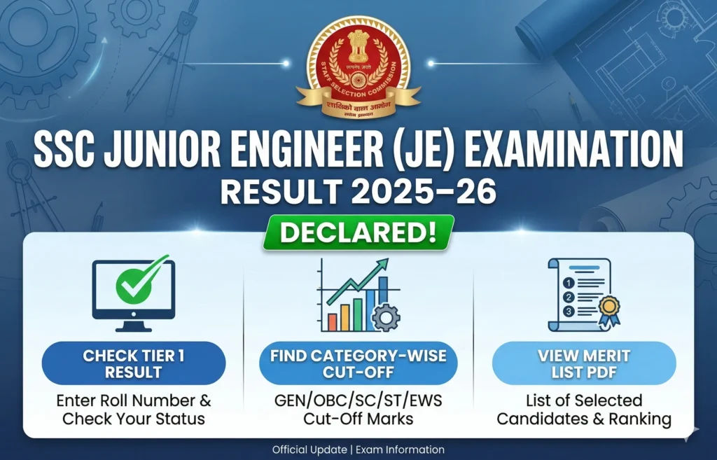 SSC JE Result 2025–26 Declared